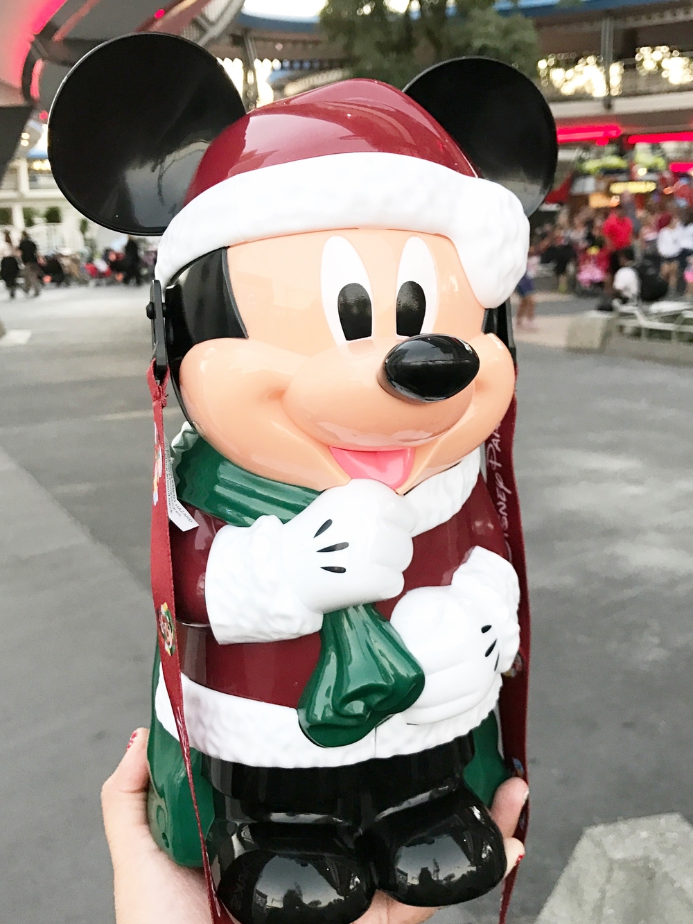 Disney Parks Santa Mickey Mouse Christmas Popcorn Holiday Bucket